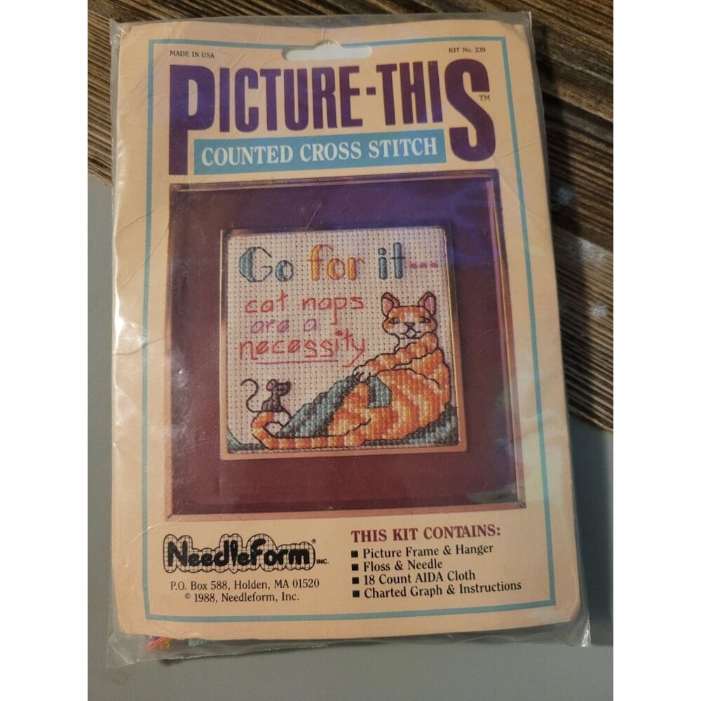 Vintage 1988 Picture This Counted Cross Stitch Kit 1988 Made in USA